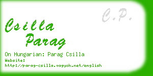 csilla parag business card